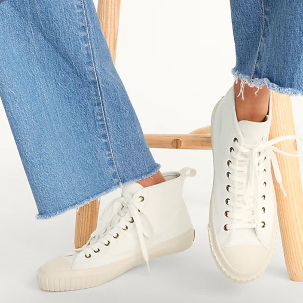 J.‎ Crew NIB J.Crew Canvas High-Top Sneakers